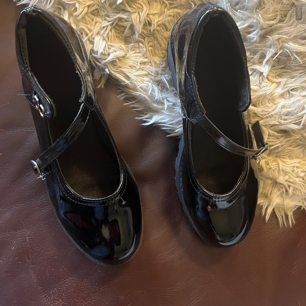 Black platform shoes